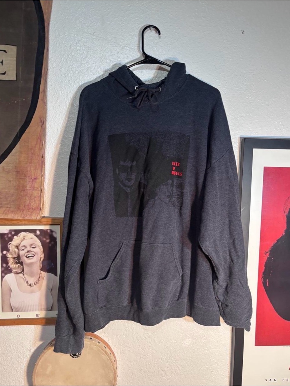 Fruit of the Loom Black Graphic Pullover Hoodie